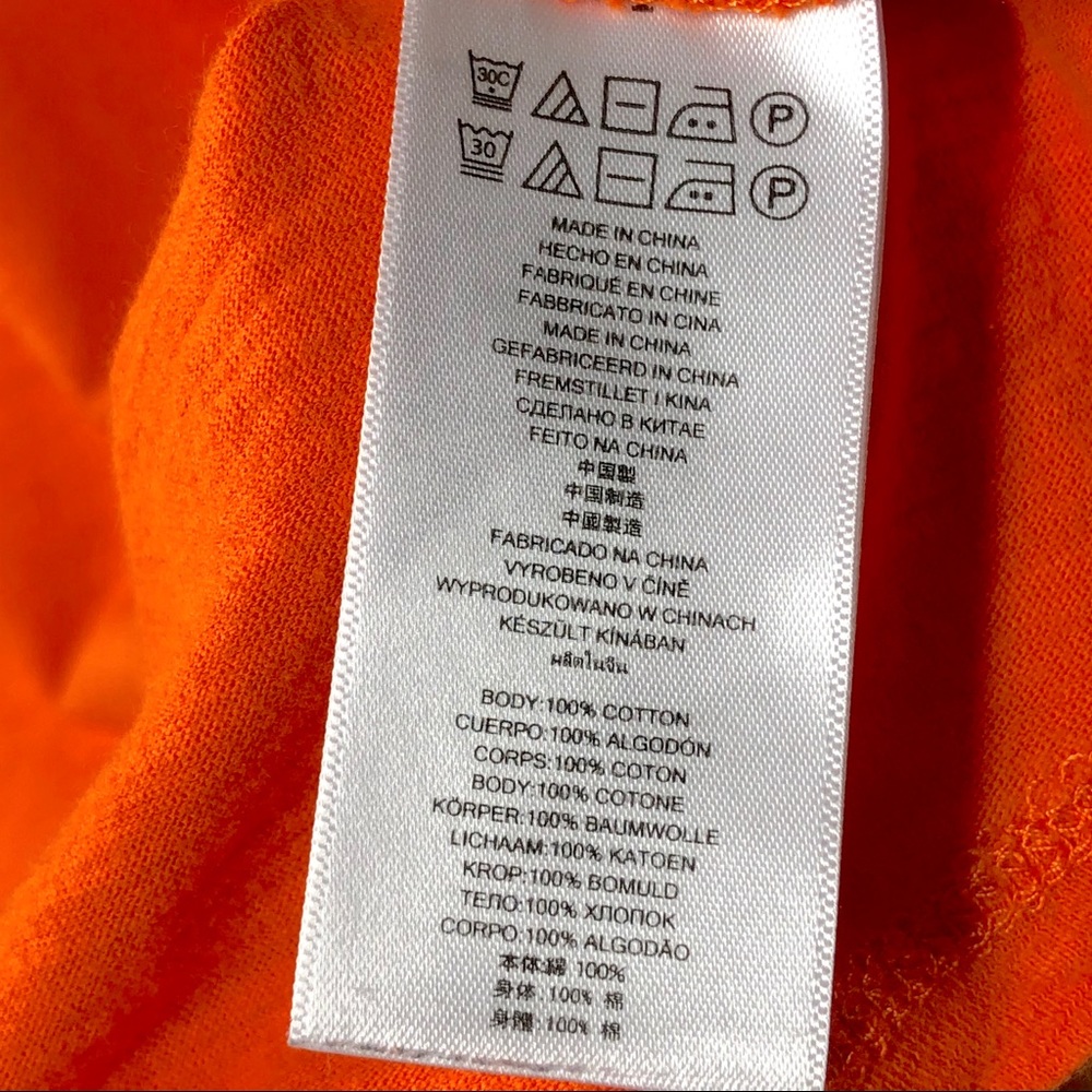 Michael Kors Short Sleeve Orange Blouse Shirt Sz L - Picture 6 of 6